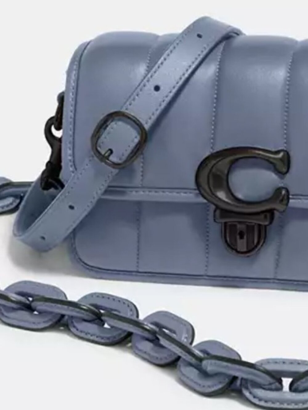 * Best Price Online* RARE COACH STUDIO Purse 19 Quilted Glacier + 2  Straps NWOT - Picture 3 of 7